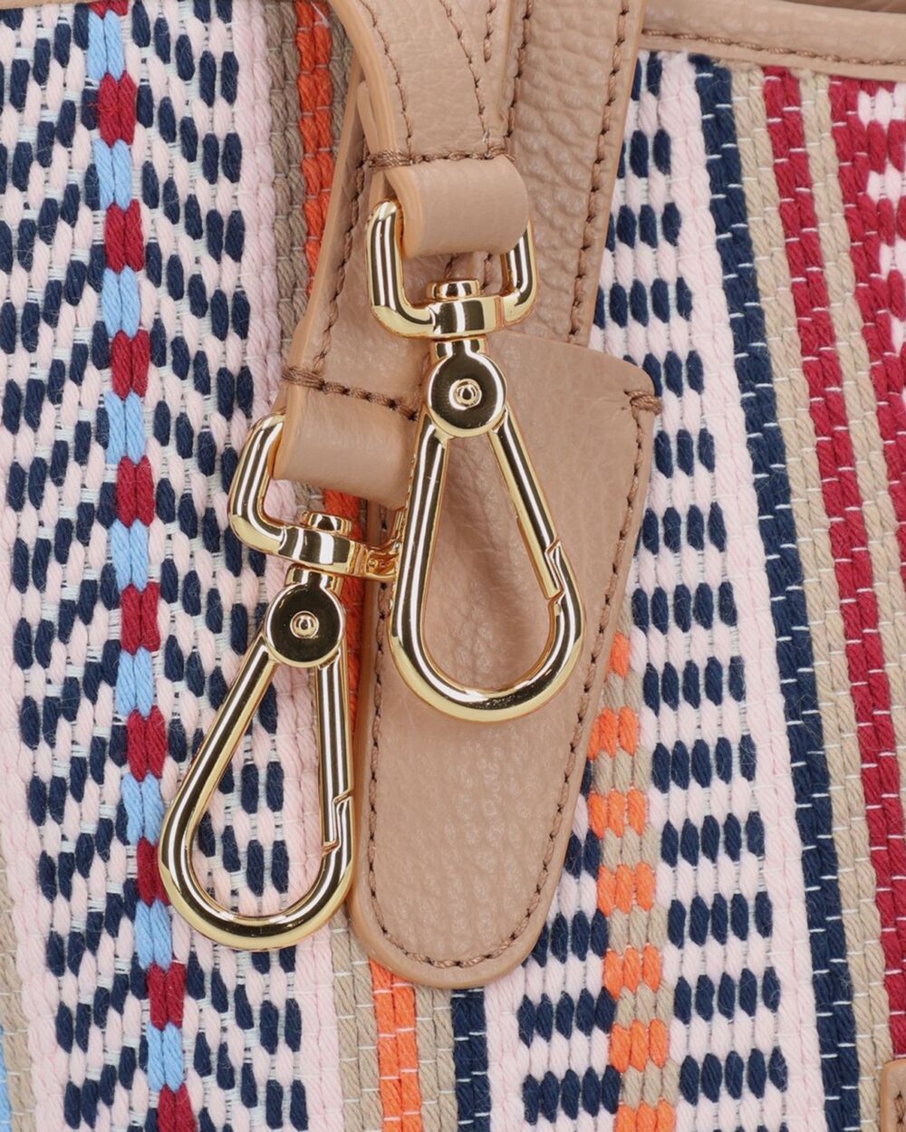 shopping bag in pelle e tessuto New Never Without Mantas - immagine 3