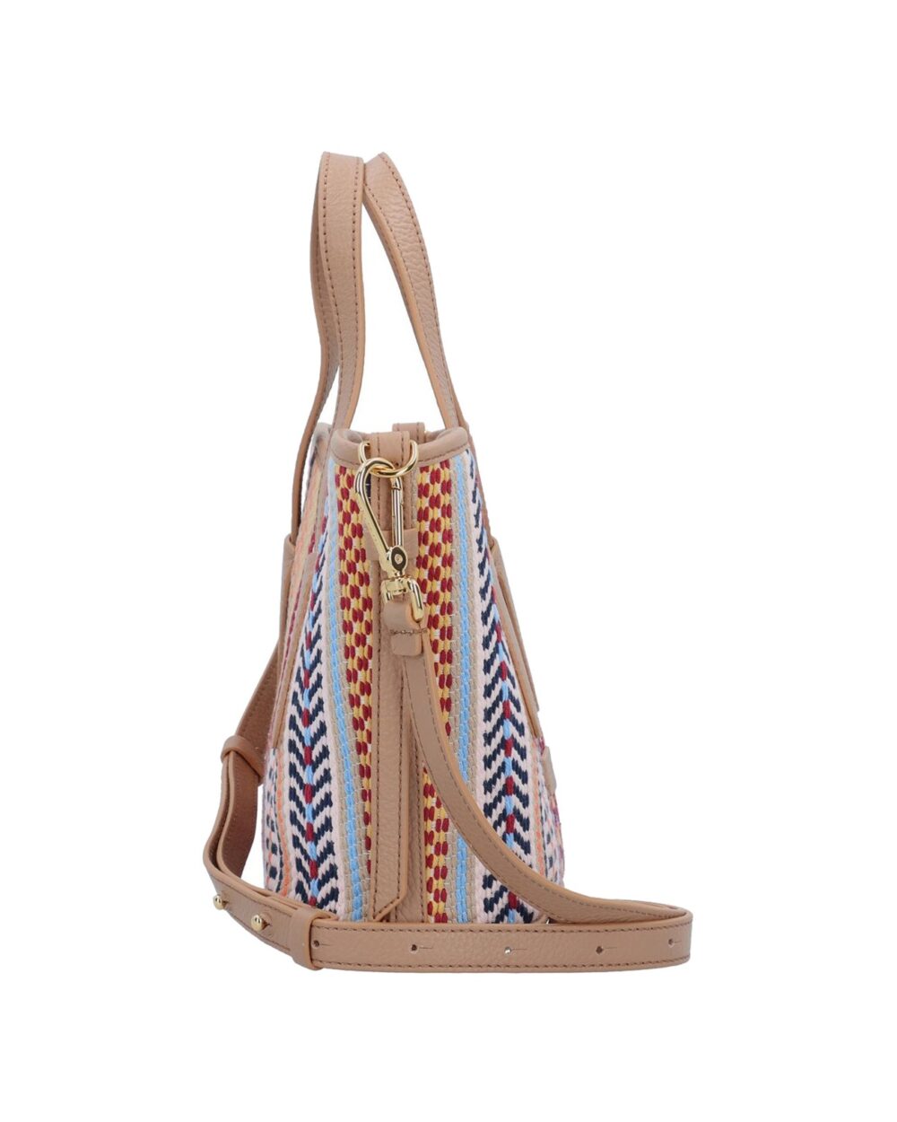 shopping bag in pelle e tessuto New Never Without Mantas - immagine 2
