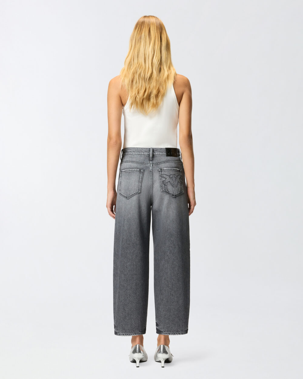 Jeans balloon in denim grigio - immagine 2