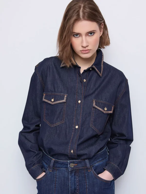 Camicia da donna con strass