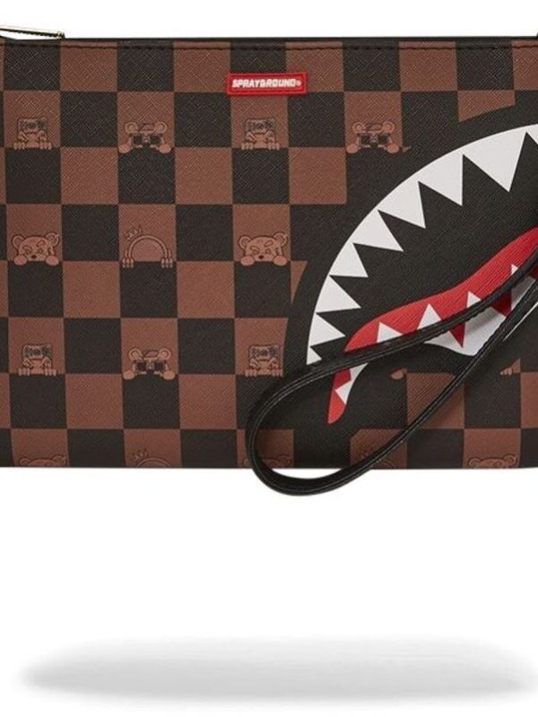 PEEKING CHARACTER CHECK POUCHETTE