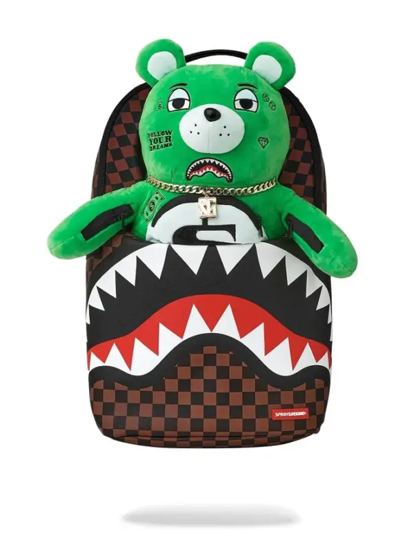 Zaino Sprayground marrone BEAR POUCH 2N1 BACKPACK